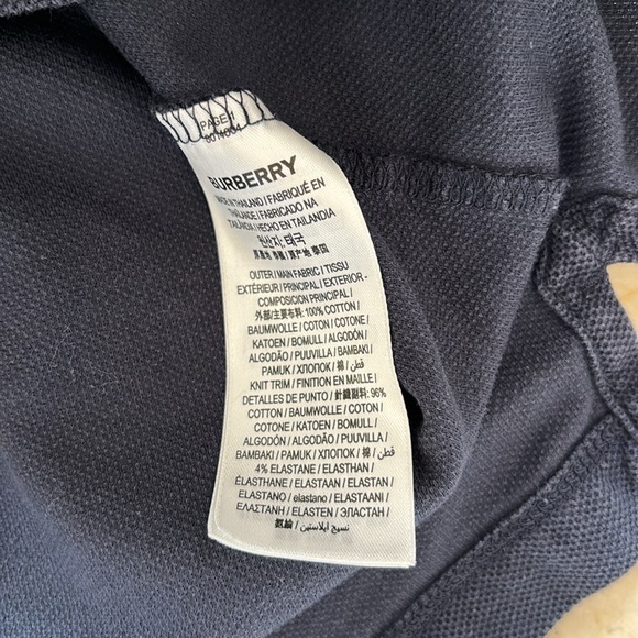 Burberry Men's Eddie Pique Polo Shirt Navy Size Large - Picture 13 of 16